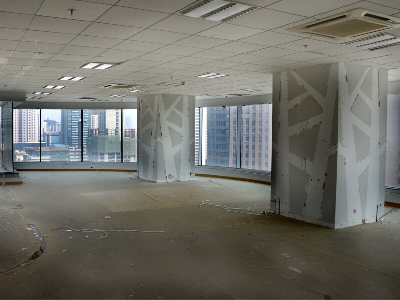 ufficio durante la ristrutturazione